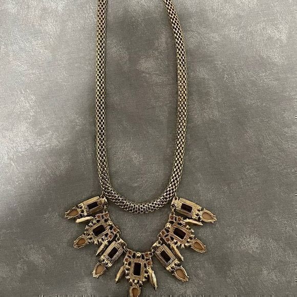 Gold Rhinestone Necklace - Picture 3 of 4